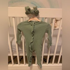 Spearmint Love WAFFLE SLEEPER+BOW